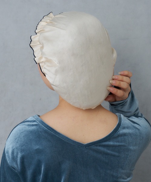 BIRTHDAY BAR（バースデイバー）の「Beauty Sleep Silk night cap シルク混ナイトキャップ（その他ルームウェア・レディース・アイボリー・フリー）」の7枚目の写真