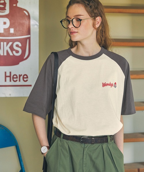 MONO-MART LADY'S(モノマートレディース)の「【Wendy's】別注 ウェンディーズ ヴィンテージプリント 半袖Tシャツ(Tシャツ/カットソー・レディース・ワイン/チャコールグレー/ネイビー/ブラック/アイボリー・FREE)」の16枚目の写真