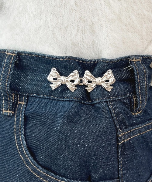 apres jour（アプレジュール）の「【apres jour×ARIAZ】リボンウエストバックル２個セット（ベルト・レディース・シルバー・FREE）」の2枚目の写真