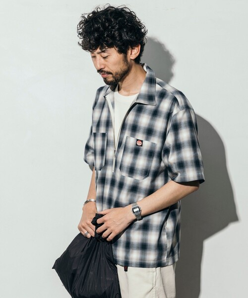 RED KAP（レッドキャップ）の「RED KAP/レッドキャップ 別注 リラックスフィット ハーフジップ ワンポイント 半袖ワークシャツ/SP H/Z SS SHIRT（シャツ/ブラウス・メンズ・ブラック/チャコールグレー/ベージュ/サックスブルー/ブルー/レオパード/その他13・MEDIUM/LARGE）」の20枚目の写真