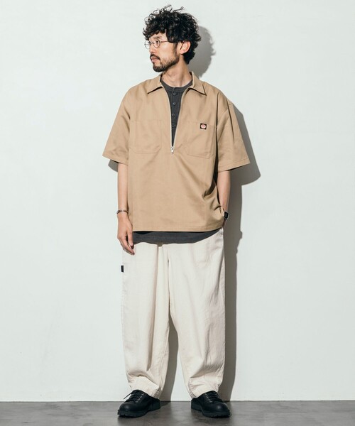 RED KAP（レッドキャップ）の「RED KAP/レッドキャップ 別注 リラックスフィット ハーフジップ ワンポイント 半袖ワークシャツ/SP H/Z SS SHIRT（シャツ/ブラウス・メンズ・ブラック/チャコールグレー/ベージュ/サックスブルー/ブルー/レオパード/その他13・MEDIUM/LARGE）」の15枚目の写真