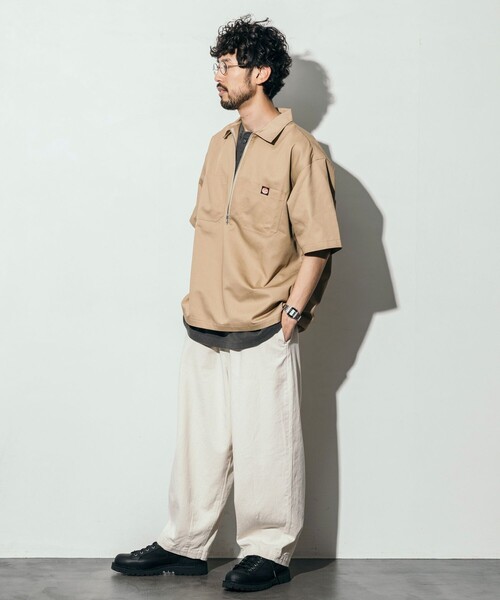 RED KAP（レッドキャップ）の「RED KAP/レッドキャップ 別注 リラックスフィット ハーフジップ ワンポイント 半袖ワークシャツ/SP H/Z SS SHIRT（シャツ/ブラウス・メンズ・ブラック/チャコールグレー/ベージュ/サックスブルー/ブルー/レオパード/その他13・MEDIUM/LARGE）」の13枚目の写真