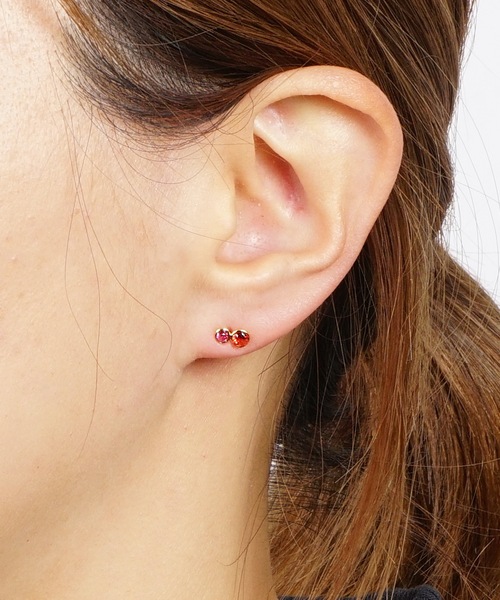 itam（アイタム）の「【itam】アイタム / NATURAL STONE 天然石×天然石 ブラスピアス（ピアス（両耳用）・レディース・レッド/パープル/オレンジ/クリア/グリーン/ブルー・FREE）」の14枚目の写真