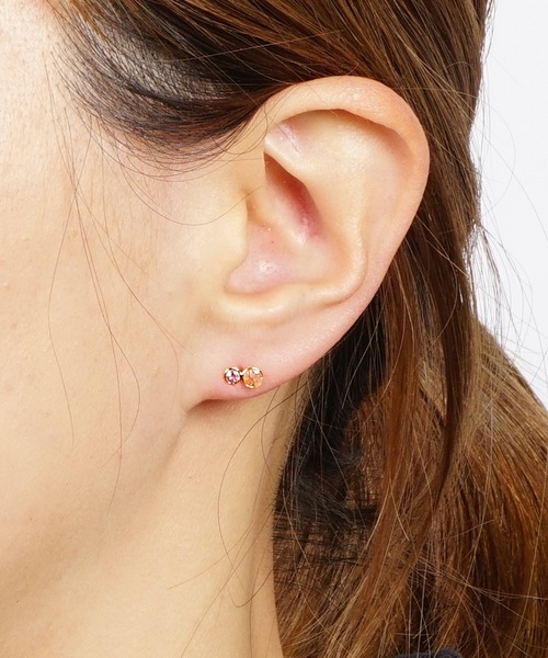 itam（アイタム）の「【itam】アイタム / NATURAL STONE 天然石×天然石 ブラスピアス（ピアス（両耳用）・レディース・レッド/パープル/オレンジ/クリア/グリーン/ブルー・FREE）」の13枚目の写真