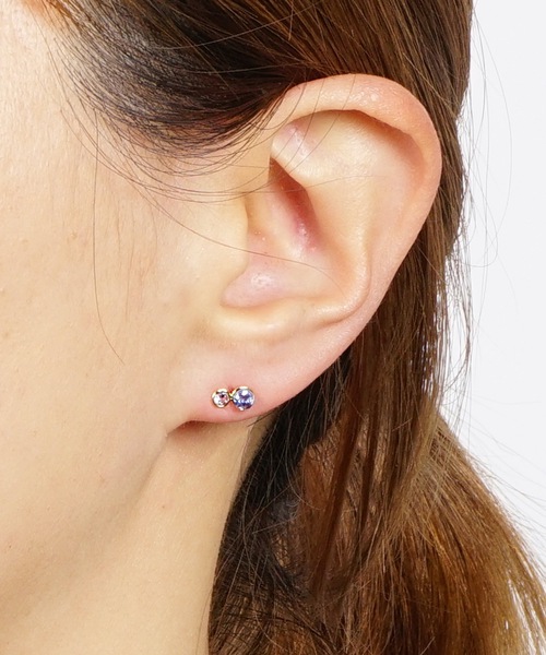 itam（アイタム）の「【itam】アイタム / NATURAL STONE 天然石×天然石 ブラスピアス（ピアス（両耳用）・レディース・レッド/パープル/オレンジ/クリア/グリーン/ブルー・FREE）」の11枚目の写真