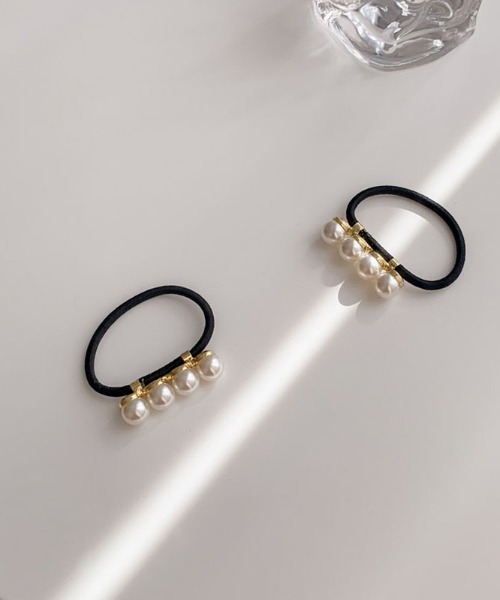 E&C closet…（イーアンドシークローゼット）の「「週末だけの半額セール」パール4連ヘアゴム（ヘアゴム・レディース・オフホワイト・FREE）」の10枚目の写真