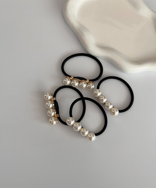 セール】【半額セール延長中】パール4連ヘアゴム（ヘアゴム）｜E&C