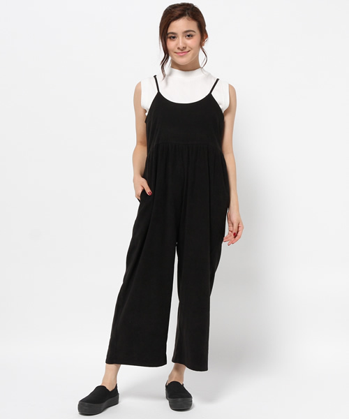 mystic（ミスティック）の「【mystic】ゆったりキャミサロペット（サロペット/オーバーオール・レディース・キャメル/グレー/ブラック・ﾌﾘ-）」の2枚目の写真