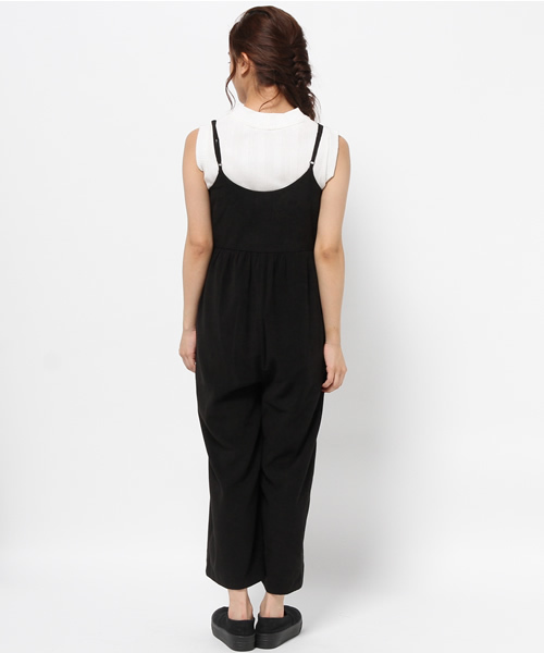 mystic（ミスティック）の「【mystic】ゆったりキャミサロペット（サロペット/オーバーオール・レディース・キャメル/グレー/ブラック・ﾌﾘ-）」の7枚目の写真