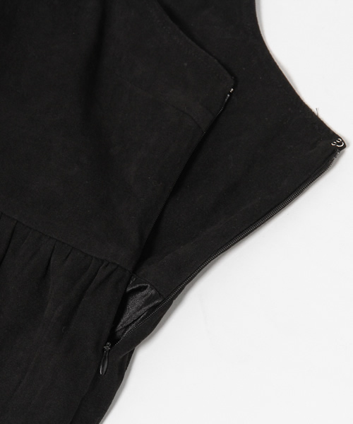 mystic（ミスティック）の「【mystic】ゆったりキャミサロペット（サロペット/オーバーオール・レディース・キャメル/グレー/ブラック・ﾌﾘ-）」の4枚目の写真