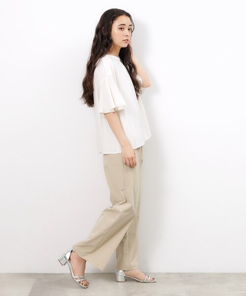 OPAQUE.CLIP（オペークドットクリップ）の「◆フレアスリーブブラウス【洗濯機洗い可】（シャツ/ブラウス・レディース・ブラック/オフホワイト/ブルー・40/38/42）」の13枚目の写真