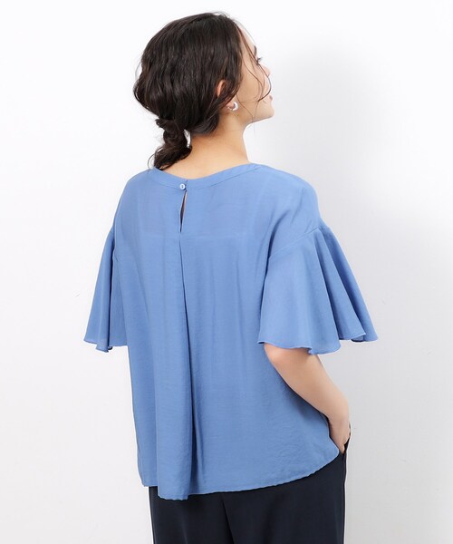 セール】フレアスリーブブラウス【洗濯機洗い可】（シャツ/ブラウス