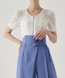 UNITED TOKYO | レースアレンジジップカットソー(Tシャツ/カットソー)