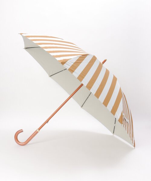LBC（エルビーシー）の「マリンストライプ 遮光 日傘（長傘・レディース・ベージュ/ネイビー・FREE）」の3枚目の写真