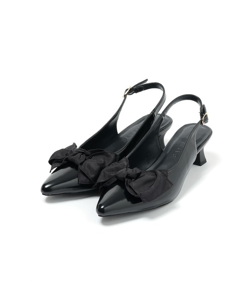 BAYFLOW（ベイフロー）の「[足にフィットする]フレフィットリボンミュール（パンプス・レディース・ブラック/レオパード・MEDIUM/LARGE）」の8枚目の写真