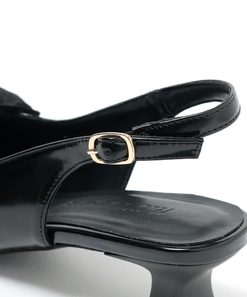 BAYFLOW（ベイフロー）の「[足にフィットする]フレフィットリボンミュール（パンプス・レディース・ブラック/レオパード・MEDIUM/LARGE）」の17枚目の写真