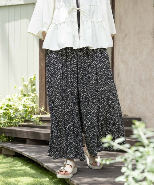 niko and...(ニコアンド)の「テロシボガウチョパンツ(その他パンツ・レディース・ブラック/ホワイト/オレンジ/ブルー・FREE)」の5枚目の写真