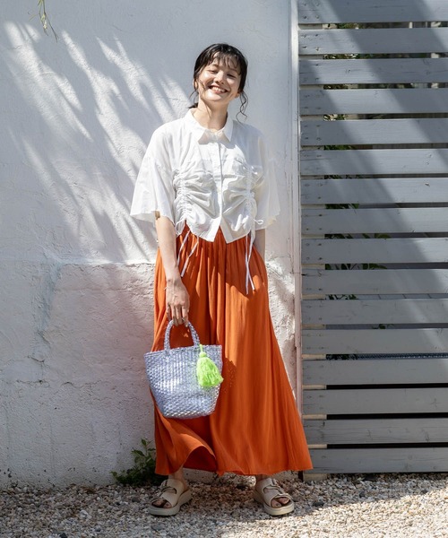 niko and...(ニコアンド)の「テロシボガウチョパンツ(その他パンツ・レディース・ブラック/ホワイト/オレンジ/ブルー・FREE)」の11枚目の写真