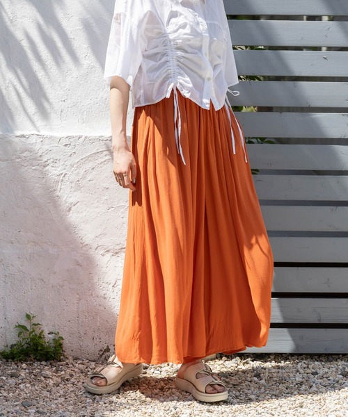 niko and...(ニコアンド)の「テロシボガウチョパンツ(その他パンツ・レディース・ブラック/ホワイト/オレンジ/ブルー・FREE)」の13枚目の写真