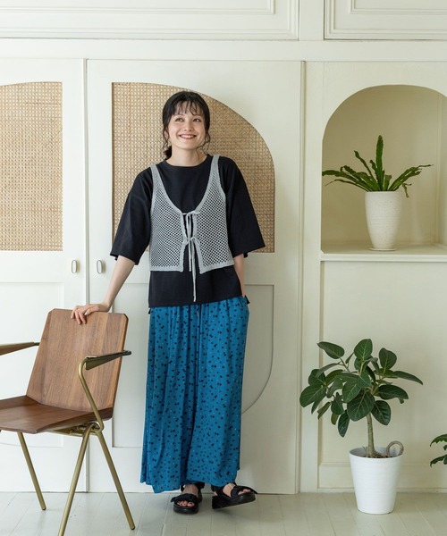 niko and...(ニコアンド)の「テロシボガウチョパンツ(その他パンツ・レディース・ブラック/ホワイト/オレンジ/ブルー・FREE)」の15枚目の写真