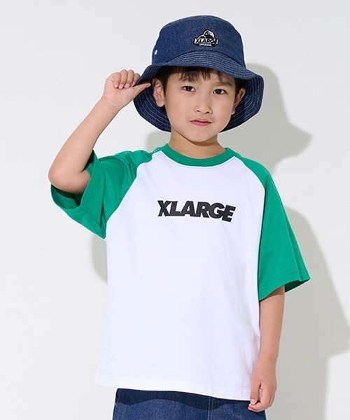 xlarge kids ロゴ&OGラグラン半袖Tシャツ 130cm 新品 xlarge kids ロゴ&OGラグラン半袖Tシャツ 130cm 新品