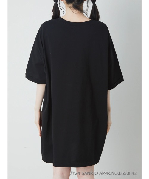 Jamie エーエヌケー（ジェイミーエーエヌケー）の「ハローキティ BIGTE（Tシャツ/カットソー・レディース・ブラック/ホワイト・M）」の7枚目の写真
