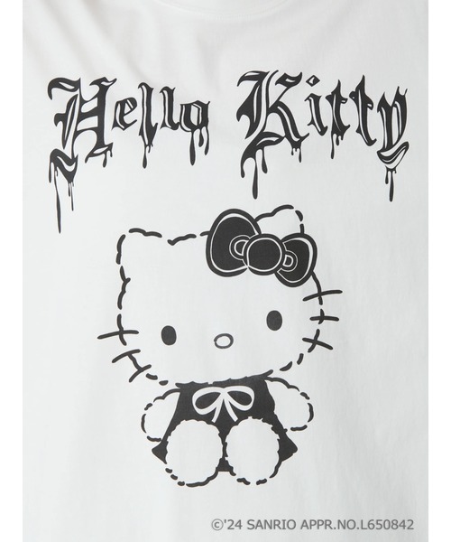 Jamie エーエヌケー（ジェイミーエーエヌケー）の「ハローキティ BIGTE（Tシャツ/カットソー・レディース・ブラック/ホワイト・M）」の13枚目の写真