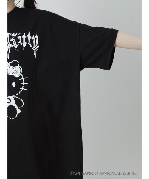 Jamie エーエヌケー（ジェイミーエーエヌケー）の「ハローキティ BIGTE（Tシャツ/カットソー・レディース・ブラック/ホワイト・M）」の10枚目の写真