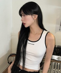 A'GEM/9 × .kom 『muah muah/ムーアムーア』 AIRLYSPANCOMBISLEEVELESS/エアリースパン コンビスリーブレス