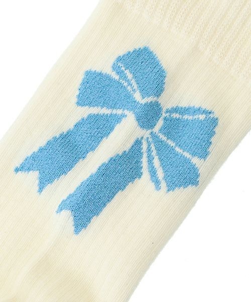 Candy Stripper（キャンディストリッパー）の「GLITTER RIBBON RIB ソックス（ソックス/靴下・レディース・アイボリー/ブラック/ピンク・FREE）」の9枚目の写真