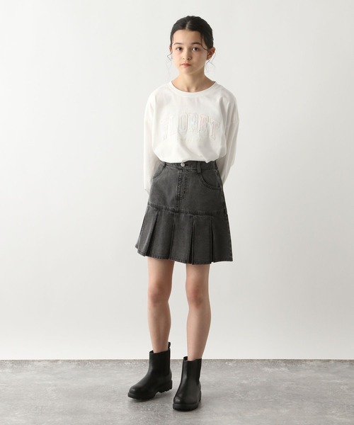 GLOBAL WORK（グローバルワーク）の「ヘビロッTEE/ワイド長袖/115747（Tシャツ/カットソー・キッズ・ホワイト系6/ホワイト系7/ホワイト系8/チャコール/ホワイト系5/サックスブルー/ブラック系9/ネイビー系8・120cm/130cm/140cm/150cm/160cm）」の9枚目の写真