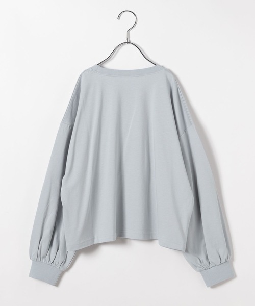 GLOBAL WORK（グローバルワーク）の「ヘビロッTEE/ワイド長袖/115747（Tシャツ/カットソー・キッズ・ホワイト系6/ホワイト系7/ホワイト系8/チャコール/ホワイト系5/サックスブルー/ブラック系9/ネイビー系8・120cm/130cm/140cm/150cm/160cm）」の21枚目の写真