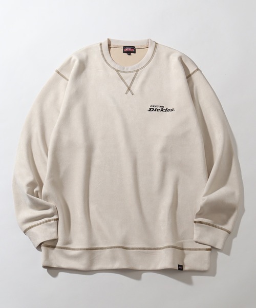 Dickies(ディッキーズ)の「【GENUINE DICKIES/ジェニュインディッキーズ】ポリスウェード 配色 ステッチ クルーネック 長袖 スウェット トレーナー(スウェット・メンズ・スミクロ/グリーン/ブルー/オフホワイト・XL/L/M)」の7枚目の写真