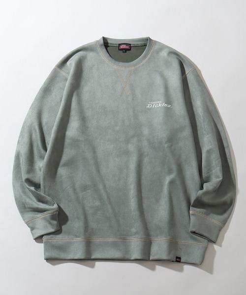 Dickies(ディッキーズ)の「【GENUINE DICKIES/ジェニュインディッキーズ】ポリスウェード 配色 ステッチ クルーネック 長袖 スウェット トレーナー(スウェット・メンズ・スミクロ/グリーン/ブルー/オフホワイト・XL/L/M)」の8枚目の写真