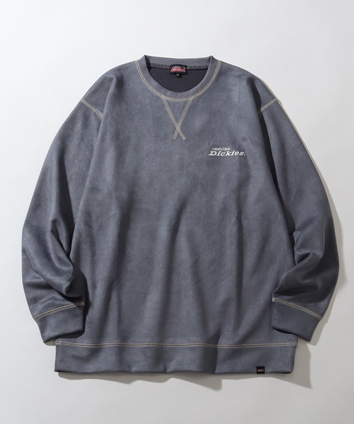 Dickies(ディッキーズ)の「【GENUINE DICKIES/ジェニュインディッキーズ】ポリスウェード 配色 ステッチ クルーネック 長袖 スウェット トレーナー(スウェット・メンズ・スミクロ/グリーン/ブルー/オフホワイト・XL/L/M)」の9枚目の写真