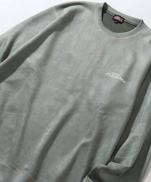 Dickies(ディッキーズ)の「【GENUINE DICKIES/ジェニュインディッキーズ】ポリスウェード 配色 ステッチ クルーネック 長袖 スウェット トレーナー(スウェット・メンズ・スミクロ/グリーン/ブルー/オフホワイト・XL/L/M)」の12枚目の写真