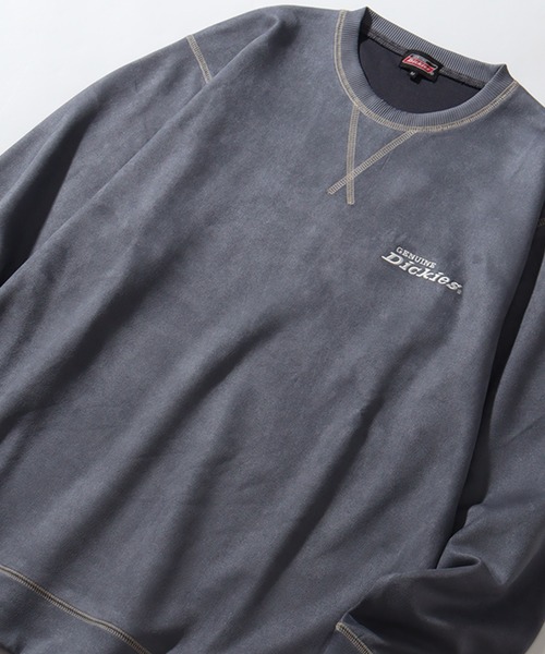 Dickies(ディッキーズ)の「【GENUINE DICKIES/ジェニュインディッキーズ】ポリスウェード 配色 ステッチ クルーネック 長袖 スウェット トレーナー(スウェット・メンズ・スミクロ/グリーン/ブルー/オフホワイト・XL/L/M)」の13枚目の写真