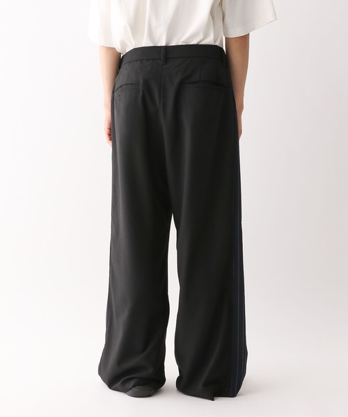 REmastered（リマスタード）の「【REmastered】ストライプ切り替え/ワイドドレープパンツ（スラックス・メンズ・ブラック/ネイビー・LARGE/MEDIUM）」の12枚目の写真