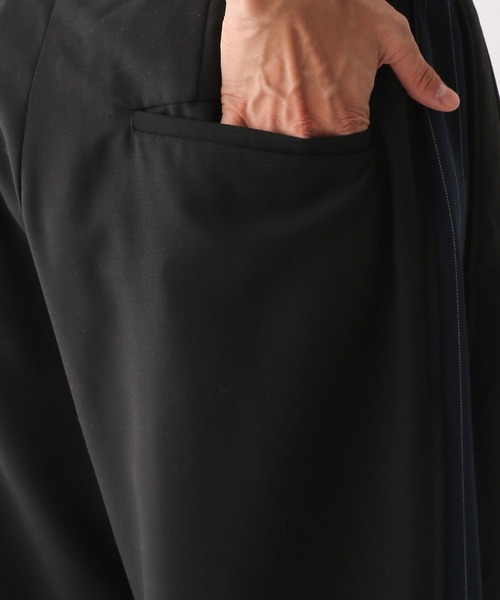 REmastered（リマスタード）の「【REmastered】ストライプ切り替え/ワイドドレープパンツ（スラックス・メンズ・ブラック/ネイビー・LARGE/MEDIUM）」の14枚目の写真