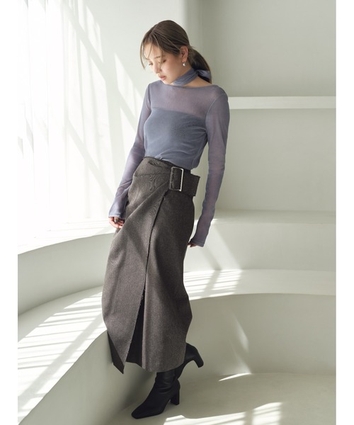 FRAY I.D カットオフウールベルトスカート FRAY I.D（フレイアイディー）の「カットオフウールベルト