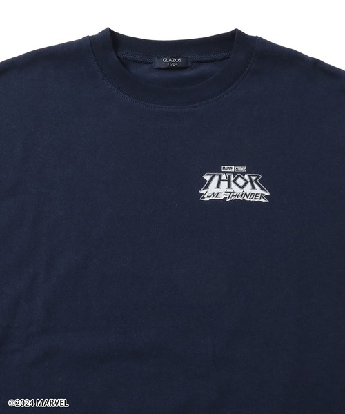 GLAZOS(グラソス)の「【大人向けサイズあり】【MARVEL】ソー/バックプリントビッグTシャツ(Tシャツ/カットソー・キッズ・ネイビー/ホワイト・LL/L/M/S)」の7枚目の写真