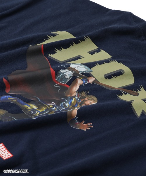 GLAZOS(グラソス)の「【大人向けサイズあり】【MARVEL】ソー/バックプリントビッグTシャツ(Tシャツ/カットソー・キッズ・ネイビー/ホワイト・LL/L/M/S)」の10枚目の写真