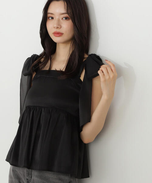 PROPORTION BODY DRESSING（プロポーションボディドレッシング）の「リボンノースリーブブラウス / 1214210704（シャツ/ブラウス・レディース・ホワイト系その他/イエロー/ブラック・FREE）」の8枚目の写真