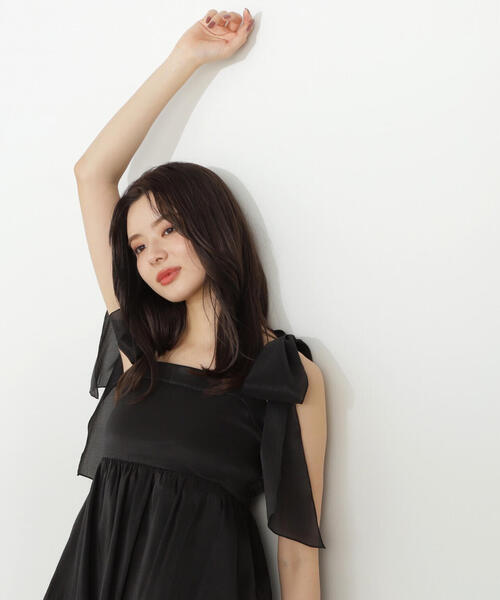 PROPORTION BODY DRESSING（プロポーションボディドレッシング）の「リボンノースリーブブラウス / 1214210704（シャツ/ブラウス・レディース・ホワイト系その他/イエロー/ブラック・FREE）」の5枚目の写真