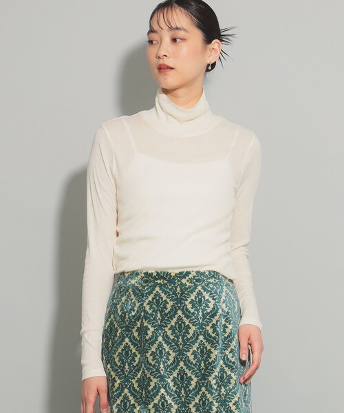 【セール】ガーゼ フライス タートルネック トップス（Tシャツ/カットソー）｜Ray BEAMS（レイビームス） 5,236円