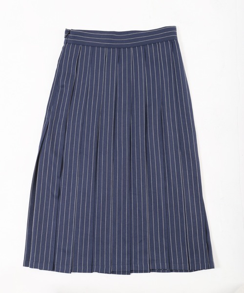 WC(ダブル シー)の「ピンストライプミドルプリーツスカート(スカート・レディース・ネイビー/ブラウン/ブラック・FREE)」の6枚目の写真