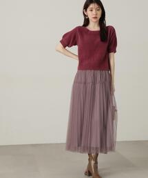 PROPORTION BODY DRESSING | シャーリングプリーツチュールスカート / 1214220902(スカート)