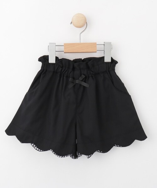 SHOO・LA・RUE(シューラルー)の「◆【110-140cm】裾スカラップショートパンツ(その他パンツ・キッズ・ブラック/ライトブルー/ベージュ・12/11/13/14)」の2枚目の写真