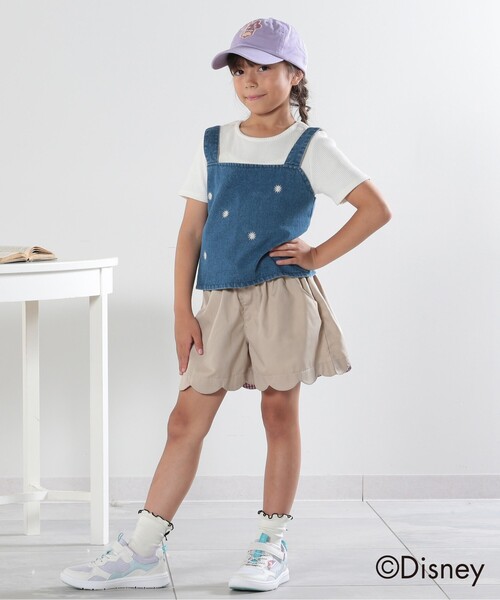 SHOO・LA・RUE(シューラルー)の「◆【110-140cm】裾スカラップショートパンツ(その他パンツ・キッズ・ブラック/ライトブルー/ベージュ・12/11/13/14)」の8枚目の写真
