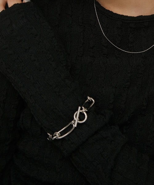 Aunt Marie's（アントマリーズ）の「ヘンケイチェーンブレスレット/ステンレススチール（ブレスレット・レディース・シルバー/ゴールド・FREE）」の4枚目の写真